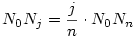 N_0N_j=\frac{j}{n}\cdot N_0N_n