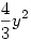 \frac43y^2