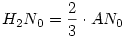 H_2N_0=\frac23\cdot AN_0
