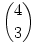 \binom43