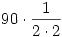 90\cdot \frac{1}{2\cdot 2}