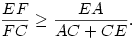  \frac{EF}{FC} \ge \frac{EA}{AC+CE}. 