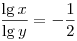 \frac{\lg x}{\lg y}=-\frac12