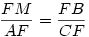 \frac{FM}{AF}=\frac{FB}{CF}