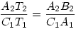\frac{A_2T_2}{C_1T_1}=\frac{A_2B_2}{C_1A_1}