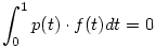\int_0^1 p(t)\cdot f(t)dt=0