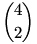 \binom 42
