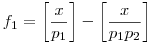 f_1=\left[\frac{x}{p_1}\right]-\left[\frac{x}{p_1p_2}\right]