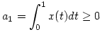 a_1=\int_0^1 x(t)dt\ge 0