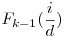 F_{k-1}(\frac id)