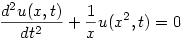 \frac{d^2u(x,t)}{dt^2}+\frac{1}{x}u(x^2,t)=0