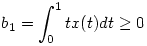 b_1=\int_0^1 t x(t)dt\ge 0