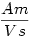 \frac{Am}{Vs}