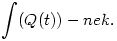 \int(Q(t))-nek.
