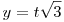 y=t\sqrt3