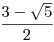 \frac{3-\sqrt5}2