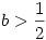 b>\frac12