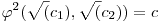 \varphi^2(\sqrt(c_1),\sqrt(c_2))=c