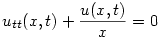 u_{tt}(x,t)+\frac{u(x,t)}{x}=0