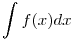 \int f(x)dx